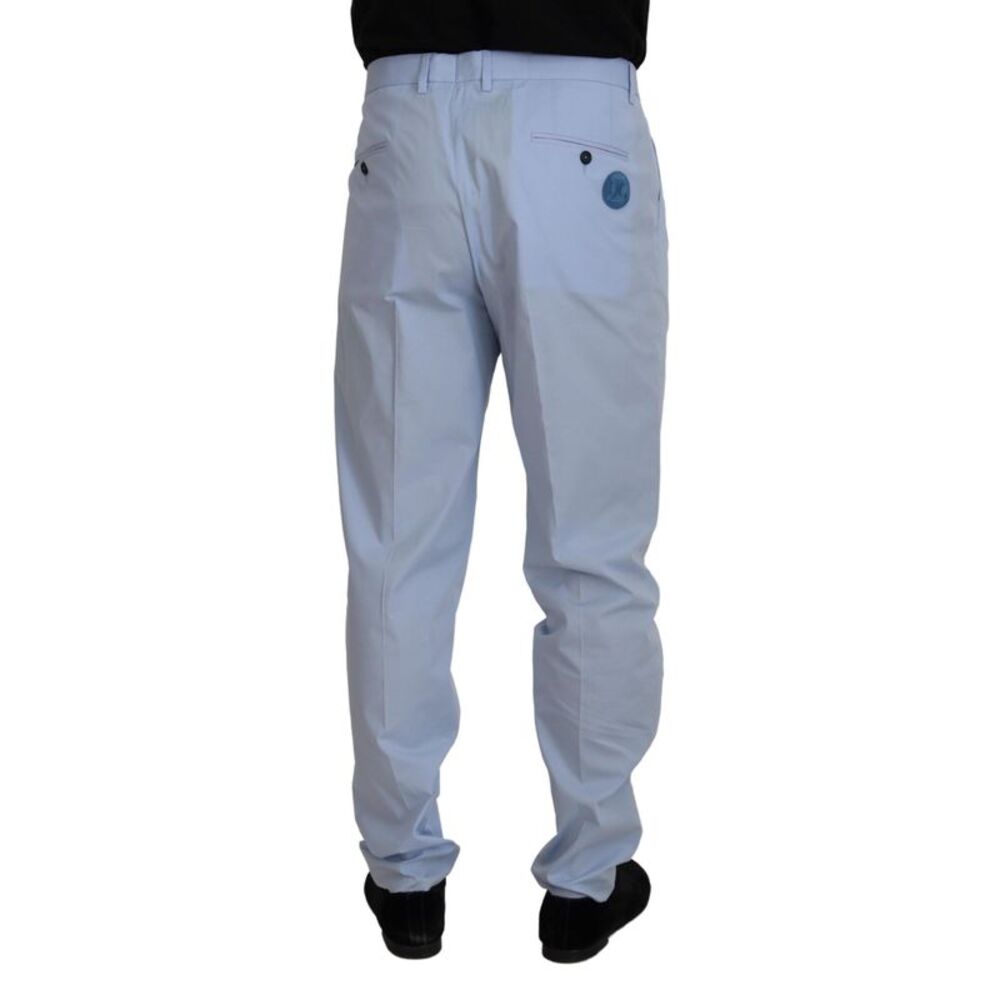 Dolce & Gabbana Blue Cotton Stretch Trousers Chinos Men's Pants - Picture 2 of 6